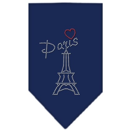 Paris Rhinestone Bandana Navy Blue large