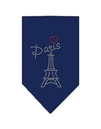 Paris Rhinestone Bandana Navy Blue large