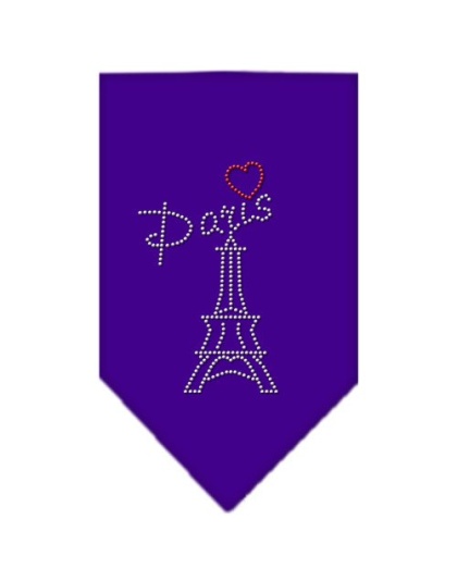 Paris Rhinestone Bandana Purple Large