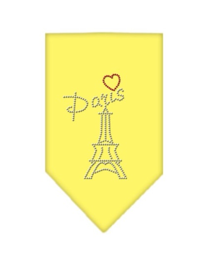 Paris Rhinestone Bandana Yellow Large