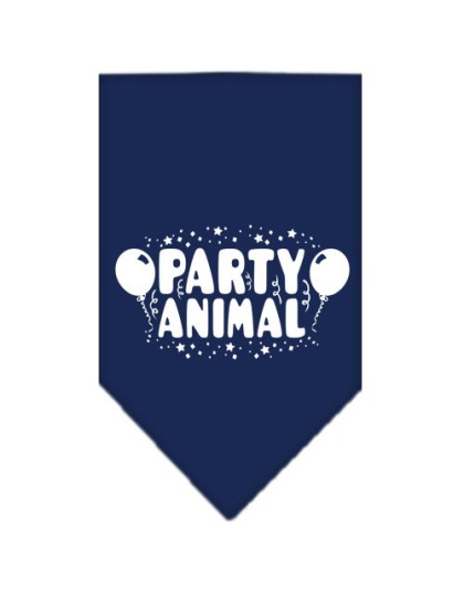 Party Animal Screen Print Bandana Navy Blue large