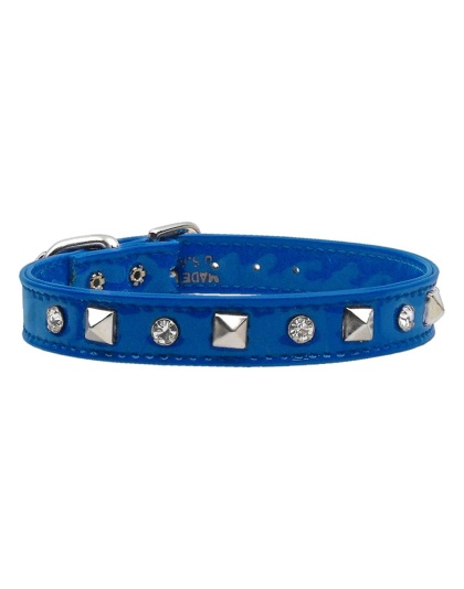 Patent Crystal and Pyramid Collars Blue 10