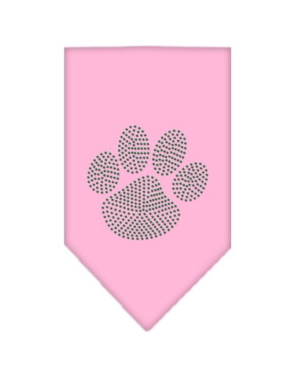 Paw Green Rhinestone Bandana Light Pink Large