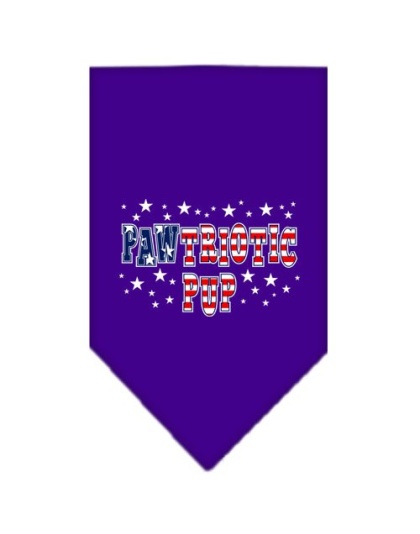 Pawtriotic Pup Screen Print Bandana Purple Large