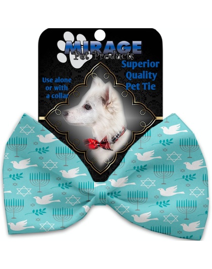 Peace and Hannukah Pet Bow Tie