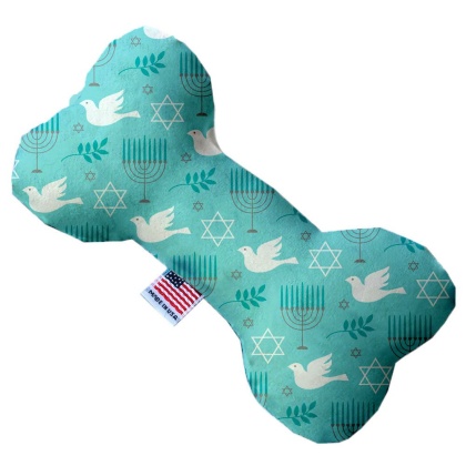 Peace and Hanukkah 10 Inch Canvas Bone Dog Toy