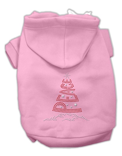 Peace Tree Rhinestone Hoodies Pink L