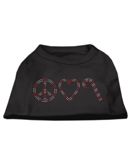 Peace, Love, and Candy Canes Shirts Black L