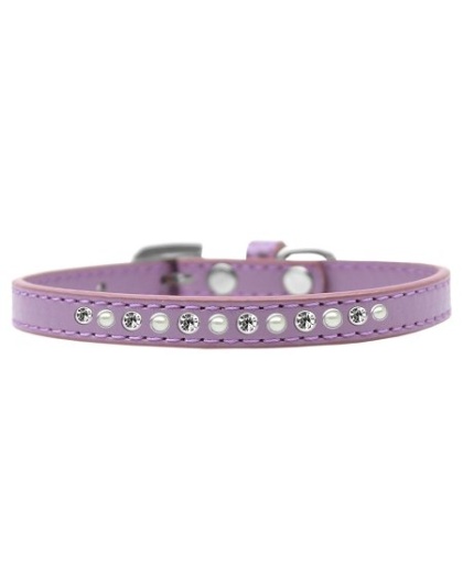 Pearl and Clear Crystal Size 10 Purple Puppy Ice Cream Collar