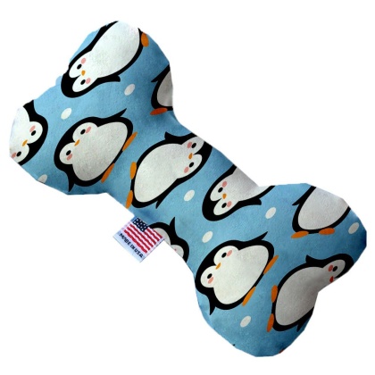 Penguins in Blue 10 Inch Bone Dog Toy