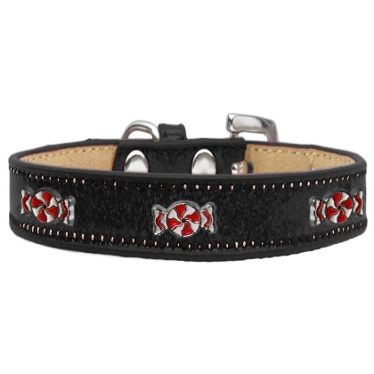 Peppermint Widget Dog Collar Black Ice Cream Size 10