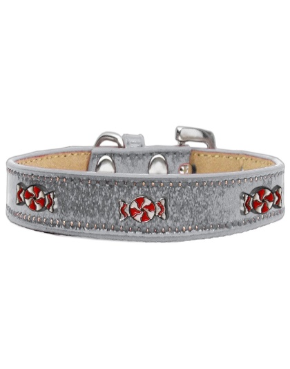 Peppermint Widget Dog Collar Silver Ice Cream Size 10