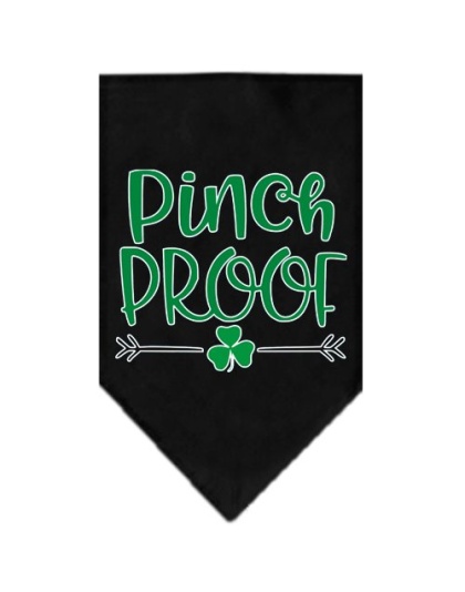 Pinch Proof Screen Print Bandana Black Large