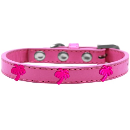 Pink Palm Tree Widget Dog Collar Bright Pink Size 10