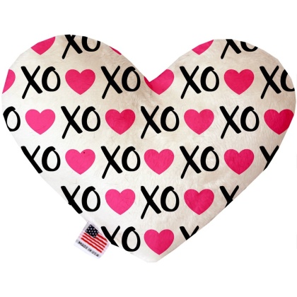 Pink XOXO 6 inch Canvas Heart Dog Toy