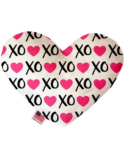 Pink XOXO 6 inch Canvas Heart Dog Toy