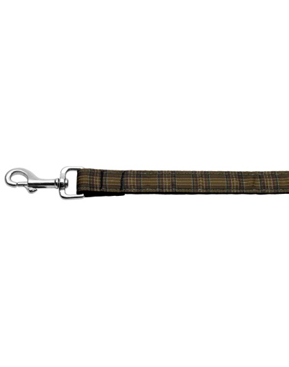 Plaid Nylon Collar Brown 1 wide 4ft Lsh