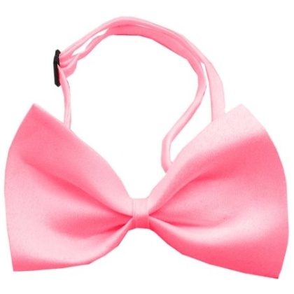 Plain Bubblegum Pink Bow Tie