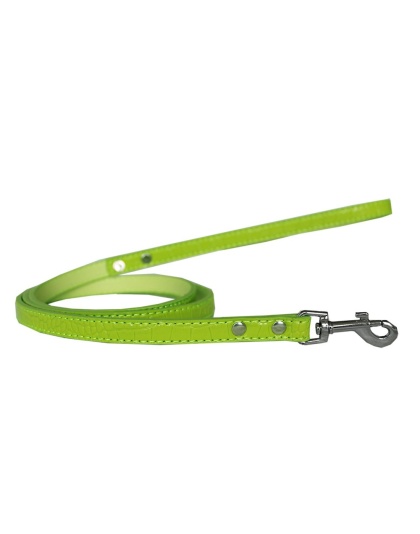 Plain Croc Leash Lime Green 1/2'' wide x 4' long