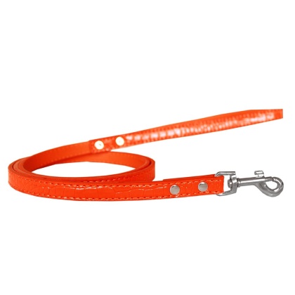 Plain Croc Leash Orange 1/2'' wide x 4' long