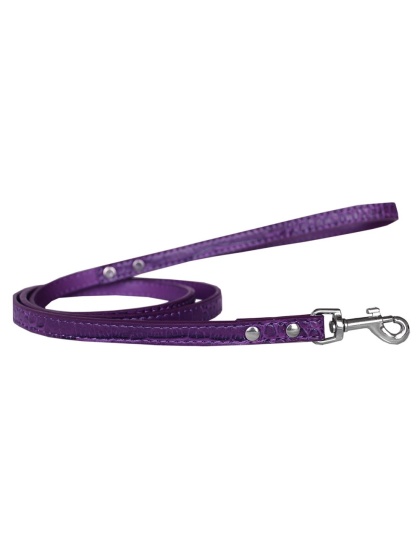 Plain Croc Leash Purple 1/2'' wide x 4' long