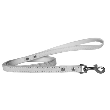 Plain Croc Leash White 1/2'' wide x 4' long