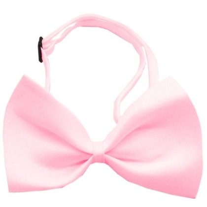 Plain Light Pink Bow Tie