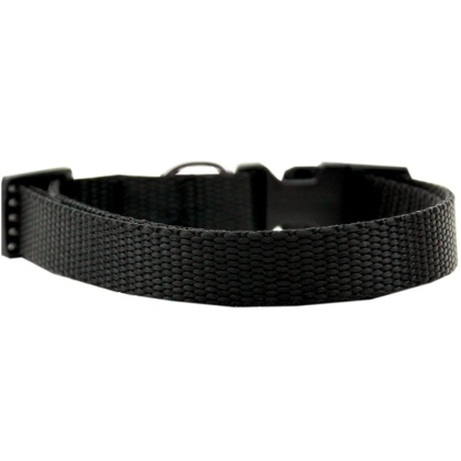 Plain Nylon Cat Safety Collar Black