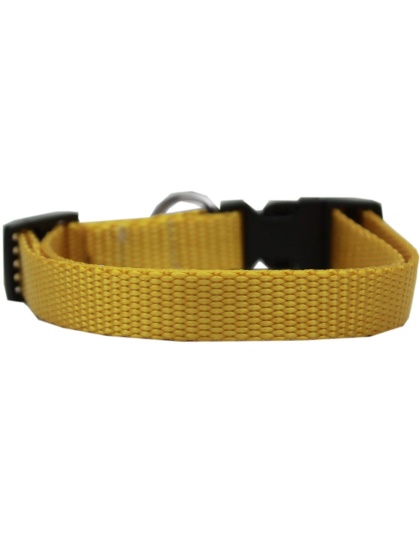 Plain Nylon Cat Safety Collar Golden Yellow