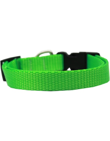 Plain Nylon Cat Safety Collar Hot Lime Green