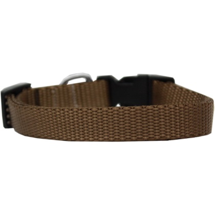 Plain Nylon Cat Safety Collar Tan