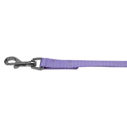 Plain Nylon Pet Leash 1in by 4ft Lavender