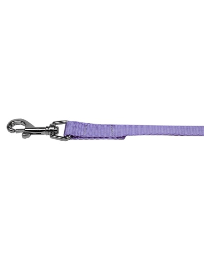 Plain Nylon Pet Leash 1in by 4ft Lavender