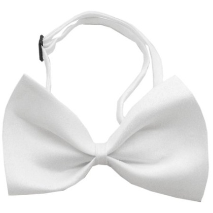 Plain White Bow Tie