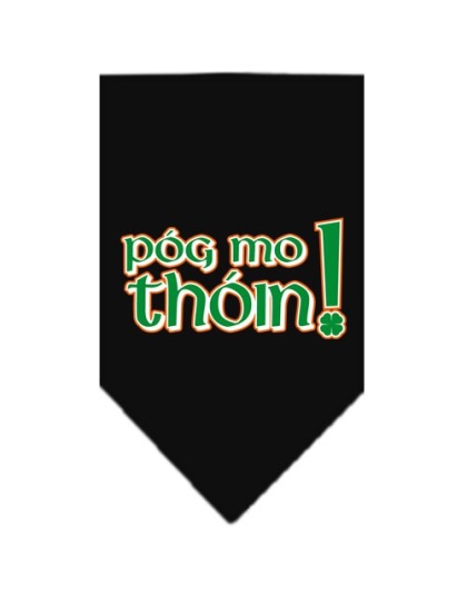 Pog Mo Thoin Screen Print Bandana Black Large