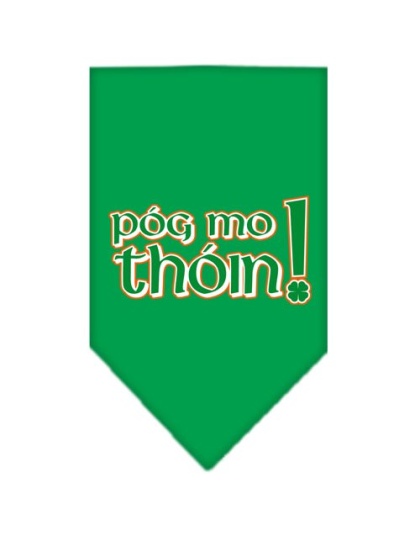 Pog Mo Thoin Screen Print Bandana Emerald Green Large