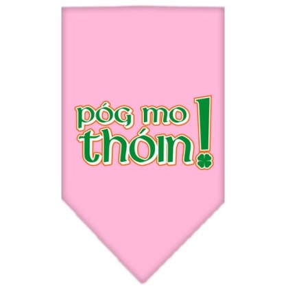 Pog Mo Thoin Screen Print Bandana Light Pink Large