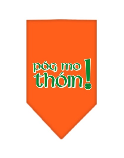 Pog Mo Thoin Screen Print Bandana Orange Large