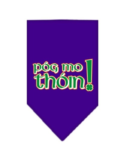 Pog Mo Thoin Screen Print Bandana Purple Large