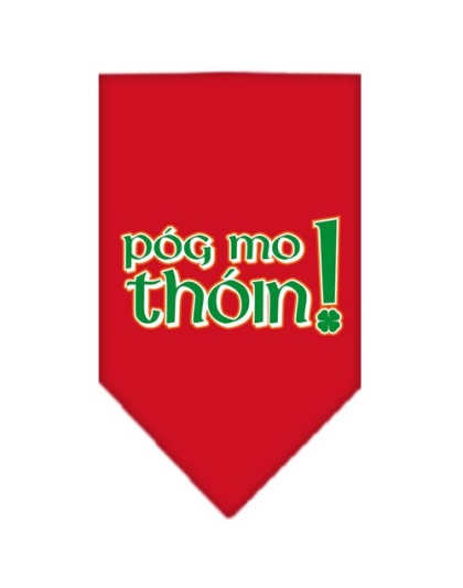 Pog Mo Thoin Screen Print Bandana Red Large