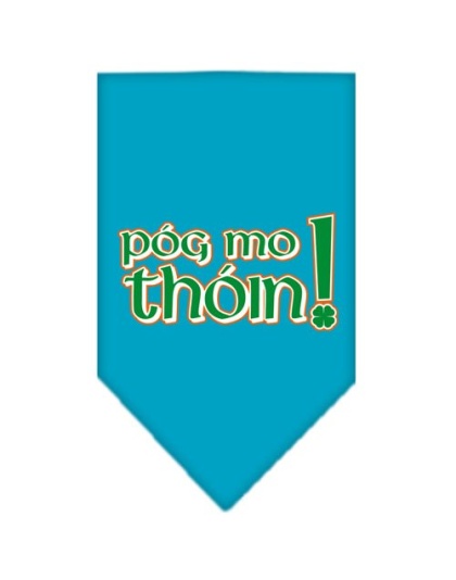 Pog Mo Thoin Screen Print Bandana Turquoise Large