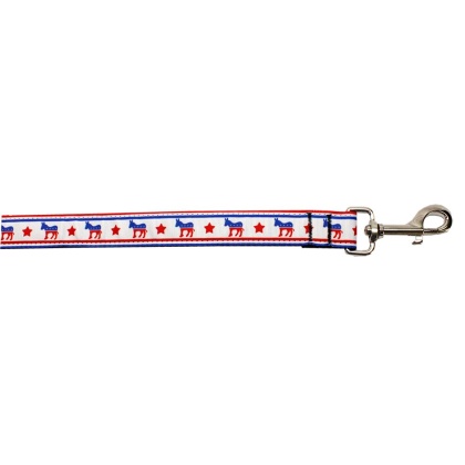 Political Nylon Democrat Pet Leash 1in by 4ft