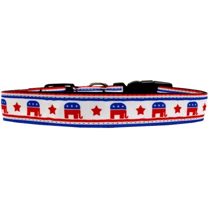 Political Nylon Republican Dog Collar Large