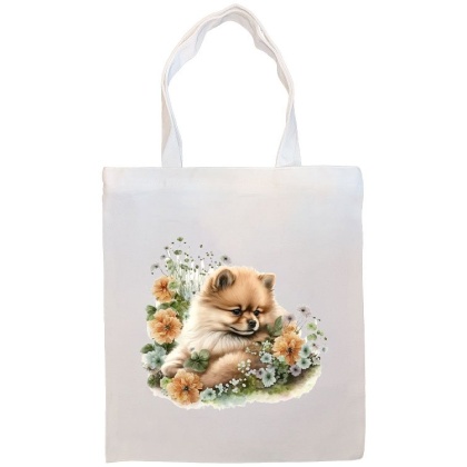 Pomeranian Canvas Tote Bag Style5