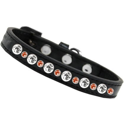 Posh Halloween Jeweled Dog Collar Black Size 10