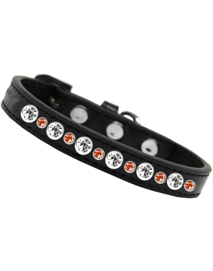 Posh Halloween Jeweled Dog Collar Black Size 10