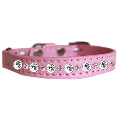 Posh Jeweled Cat Collar Light Pink Size 10