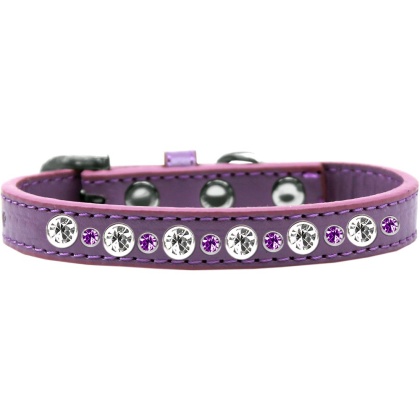 Posh Jeweled Dog Collar Lavender Size 10