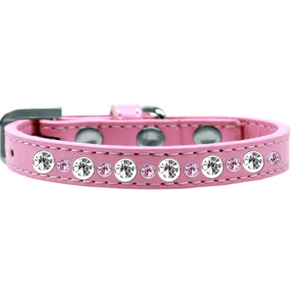 Posh Jeweled Dog Collar Light Pink Size 10