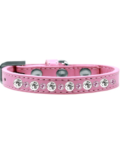 Posh Jeweled Dog Collar Light Pink Size 10